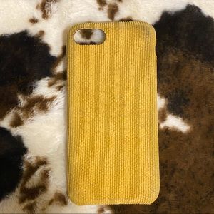 🖤Yellow corduroy iPhone 8 phone case
